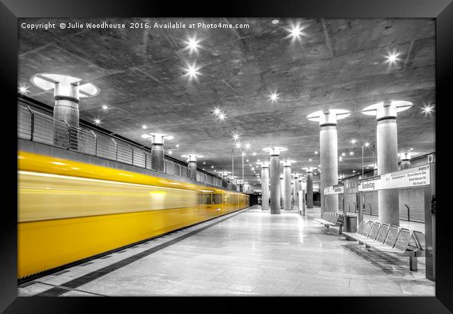 Bundestag U Bahn Framed Print by Julie Woodhouse