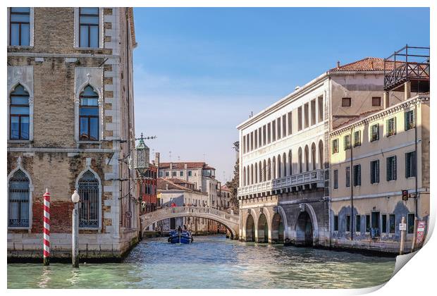 Off The Grand Canal, Venice Print by LensLight Traveler