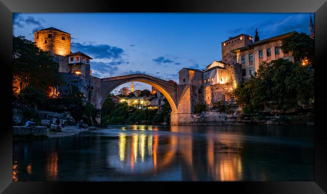 Mostar Bridge Framed Print by Mariusz Wozinski