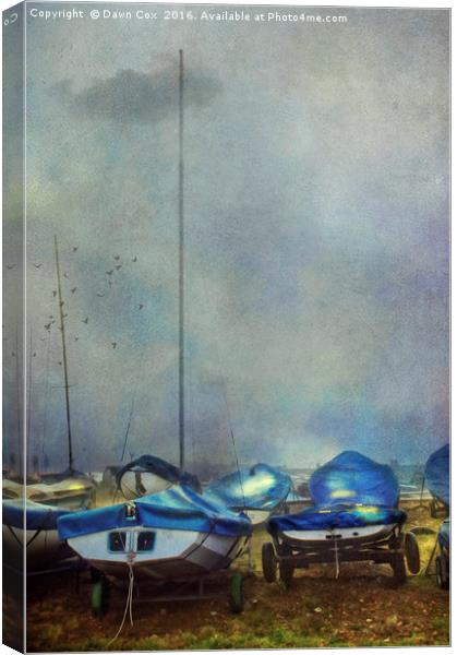 Whitstable Boats Canvas Print by Dawn Cox