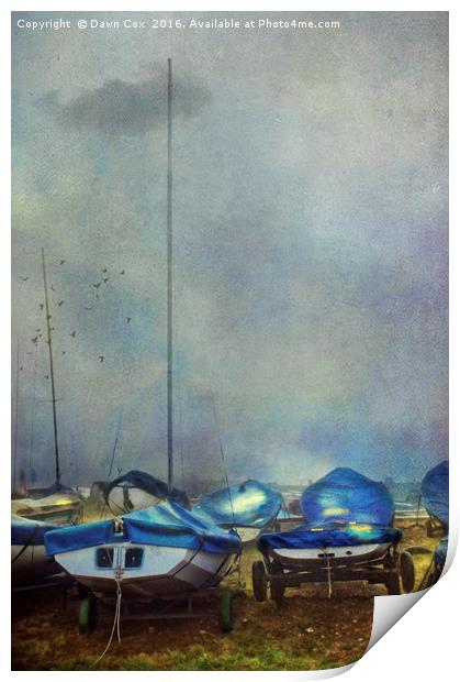 Whitstable Boats Print by Dawn Cox