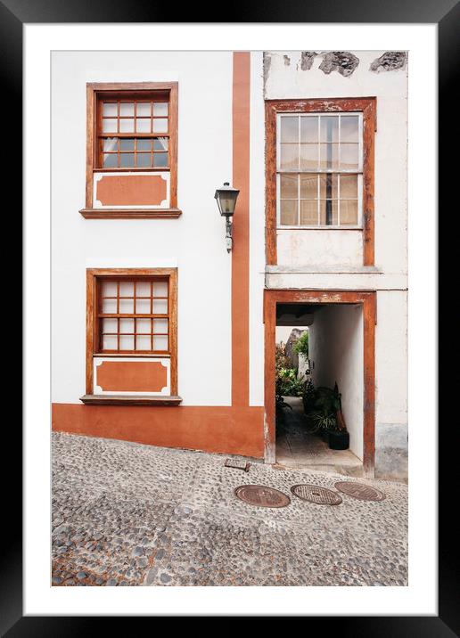 Building and alleyway. La Palma, Canary Island. Framed Mounted Print by Liam Grant