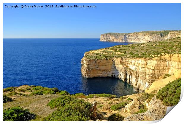 Xlendi, Gozo Print by Diana Mower