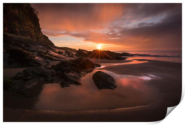 Coppet Hall - Rockpool Spring Sunrise Print by Simon West