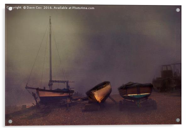 The Fog - Whitstable Acrylic by Dawn Cox