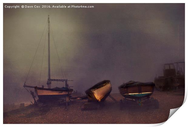 The Fog - Whitstable Print by Dawn Cox