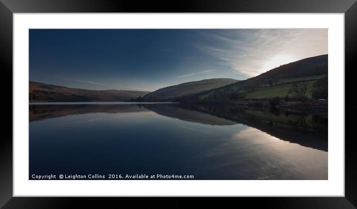 Talybont Reservoir Framed Mounted Print by Leighton Collins