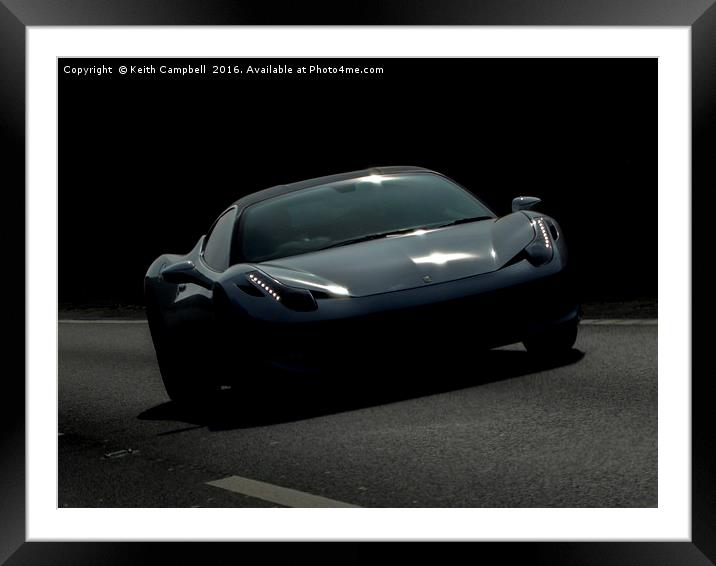 Ferrari Framed Mounted Print by Keith Campbell