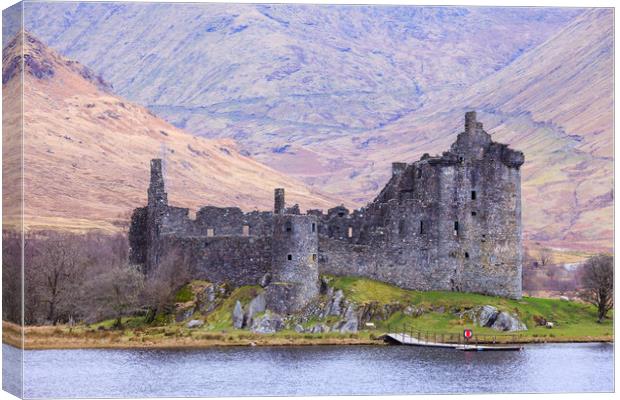 A Fairytale Ruin on Loch Awe Canvas Print by Tommy Dickson