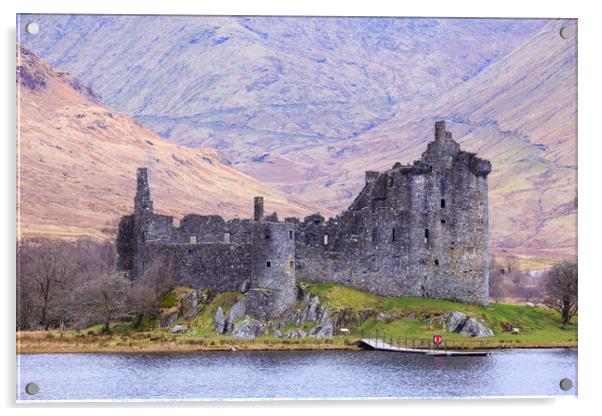A Fairytale Ruin on Loch Awe Acrylic by Tommy Dickson
