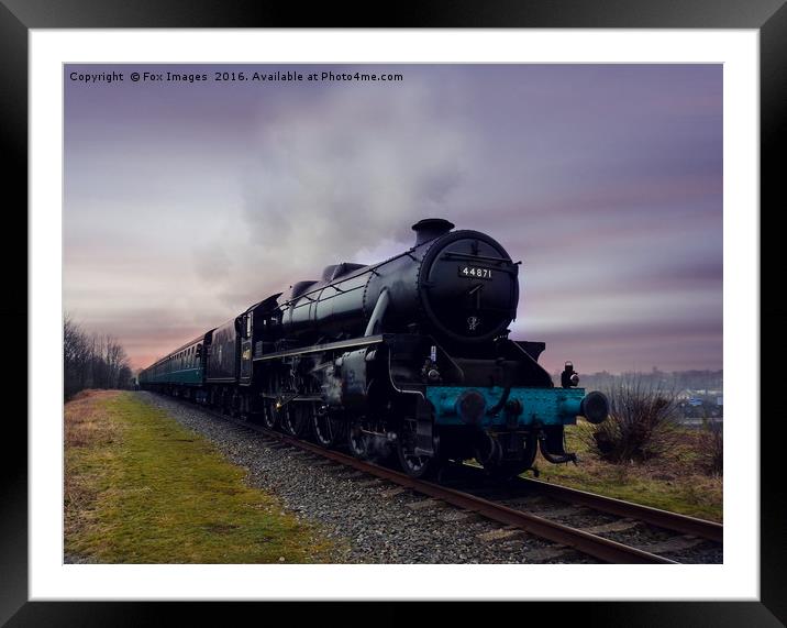 44871 at east lancs railway Framed Mounted Print by Derrick Fox Lomax