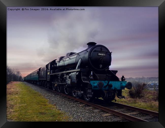 44871 at east lancs railway Framed Print by Derrick Fox Lomax