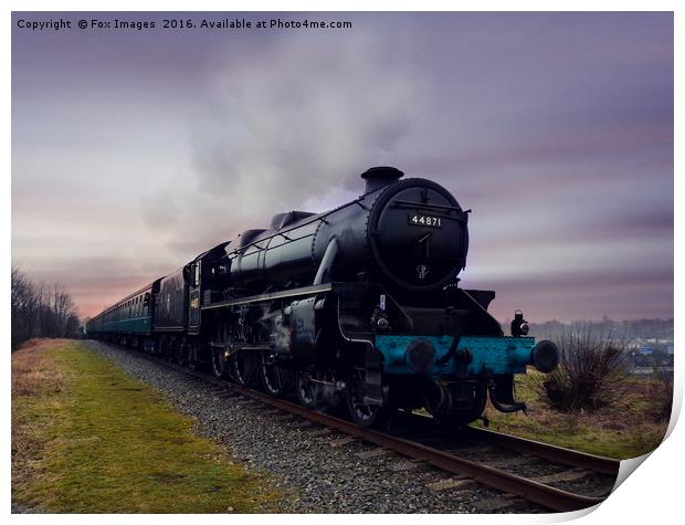 44871 at east lancs railway Print by Derrick Fox Lomax