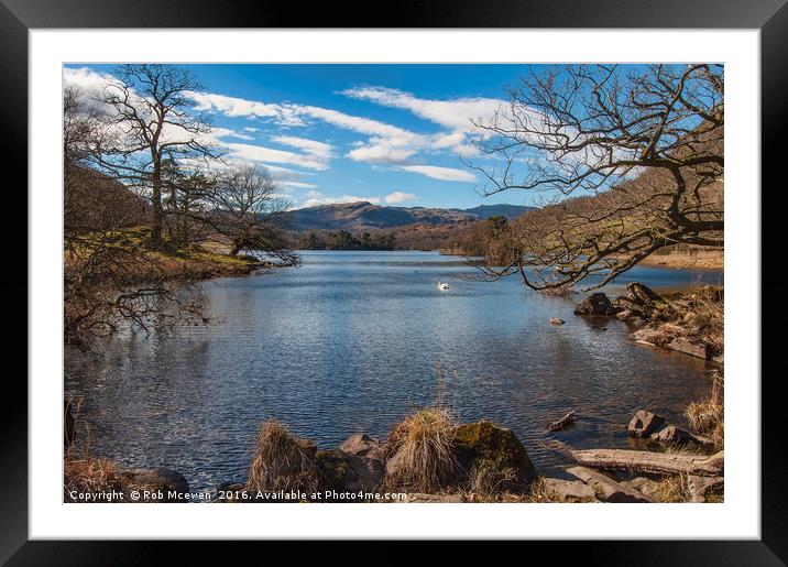 Rydal Water Framed Mounted Print by Rob Mcewen