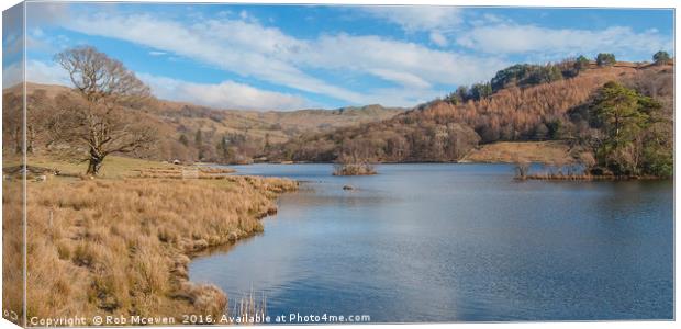 Rydal Water Canvas Print by Rob Mcewen