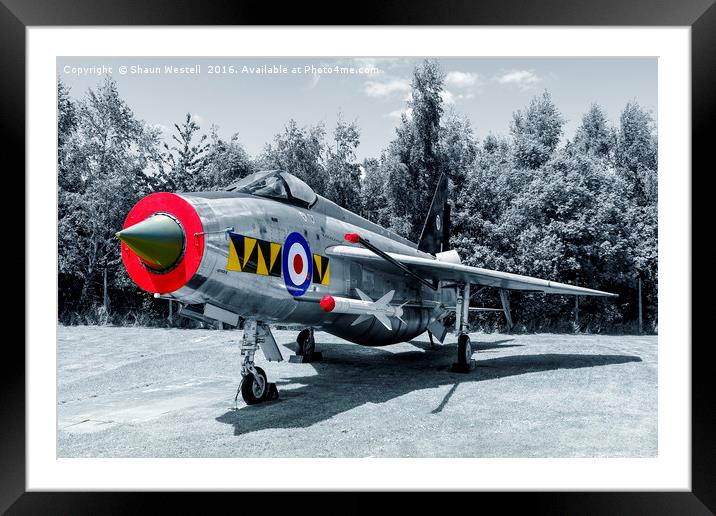 EE Lightning F53 Framed Mounted Print by Shaun Westell