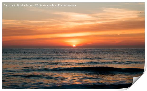 Sunrise at North Sea Print by Juha Remes