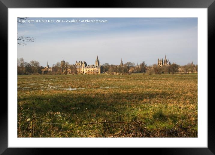 Oxford Skyline Framed Mounted Print by Chris Day
