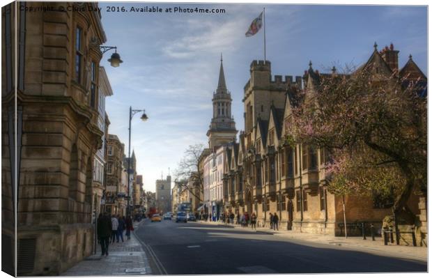 Oxford High Street Canvas Print by Chris Day