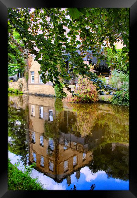 Reflections on the canal. Framed Print by Irene Burdell