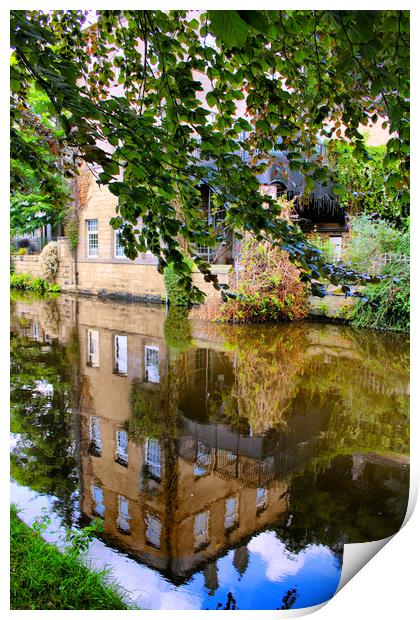 Reflections on the canal. Print by Irene Burdell