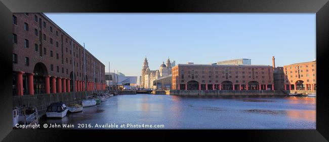 Royal Albert Dock, Liverpool Framed Print by John Wain