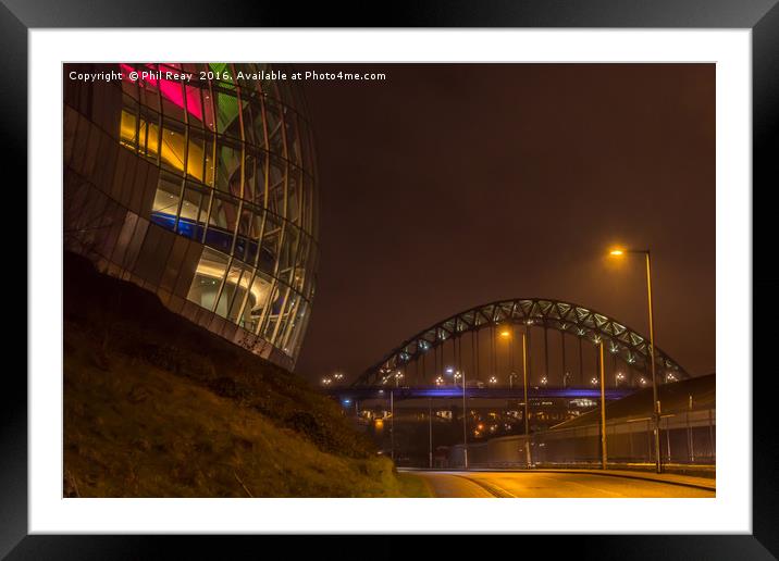 Gateshead Quayside Framed Mounted Print by Phil Reay