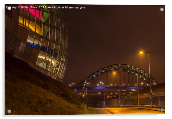 Gateshead Quayside Acrylic by Phil Reay