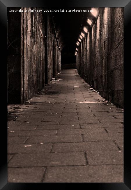 A dark alley Framed Print by Phil Reay