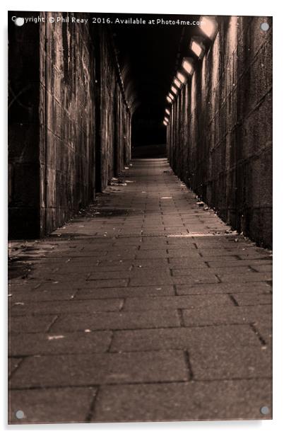A dark alley Acrylic by Phil Reay