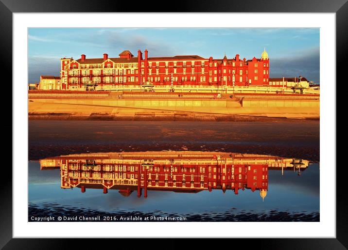 Grand Metropole Hotel Blackpool Reflection  Framed Mounted Print by David Chennell