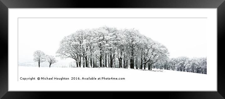 Snowy copse Framed Mounted Print by Michael Houghton