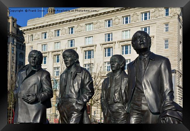 Liverpool's "Fab Four" Liverpool PPeir Head statue Framed Print by Frank Irwin