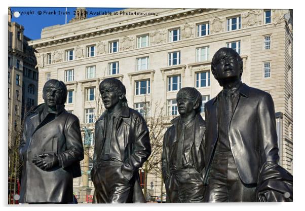 Liverpool's "Fab Four" Liverpool PPeir Head statue Acrylic by Frank Irwin