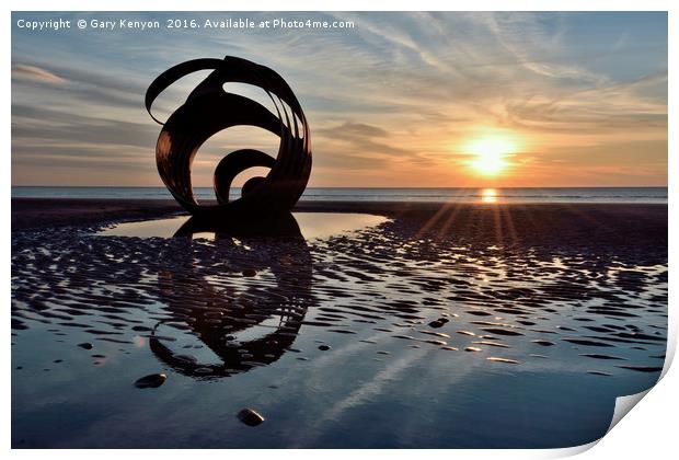 Sunset At Mary's Shell Print by Gary Kenyon