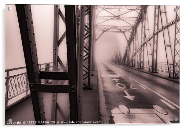Misty Bridge Acrylic by PETER MARSH