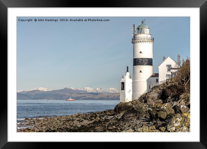 The Cloch Lighthouse Framed Mounted Print by John Hastings