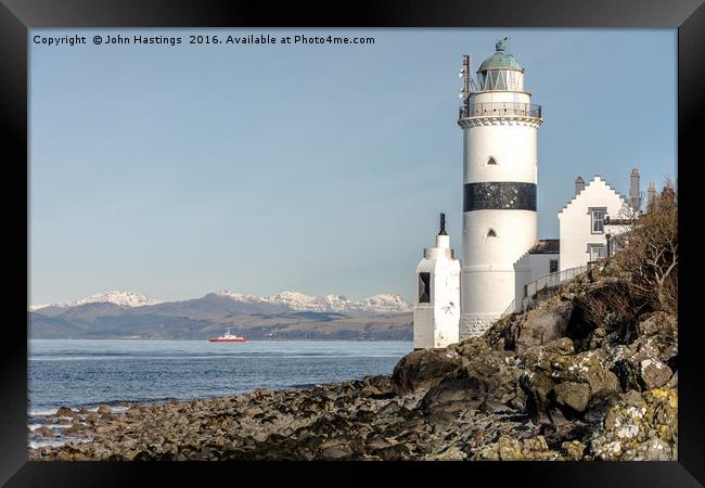 The Cloch Lighthouse Framed Print by John Hastings