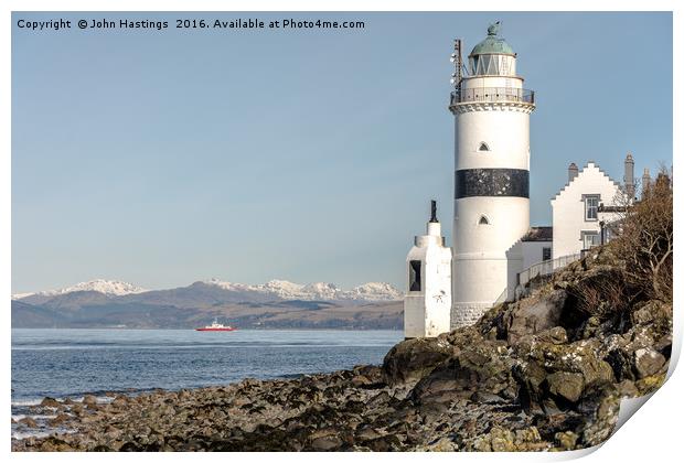 The Cloch Lighthouse Print by John Hastings