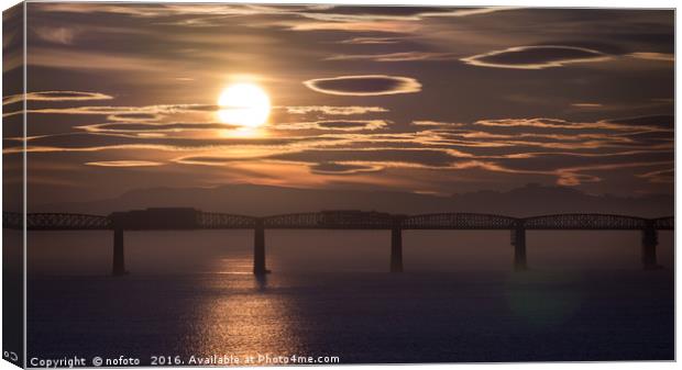 Sunset on Golden Tay Canvas Print by nofoto 