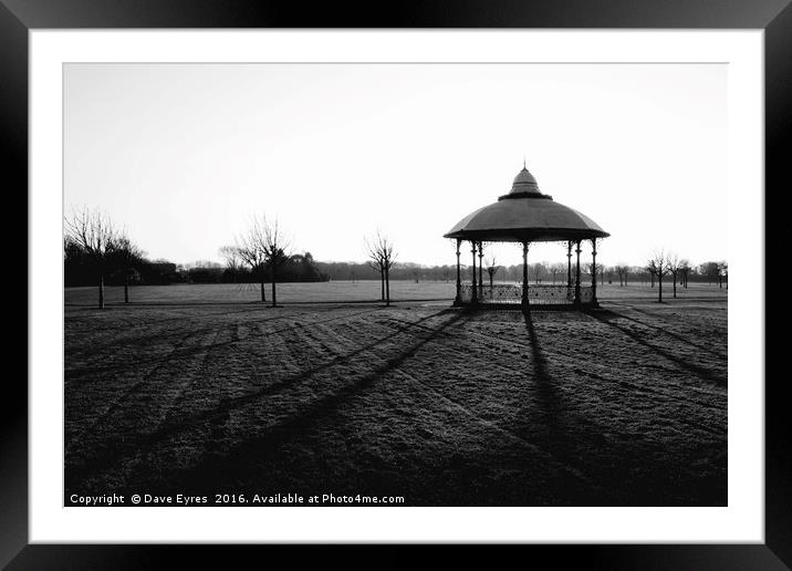 Bandstand Shadow Framed Mounted Print by Dave Eyres