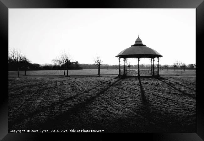 Bandstand Shadow Framed Print by Dave Eyres