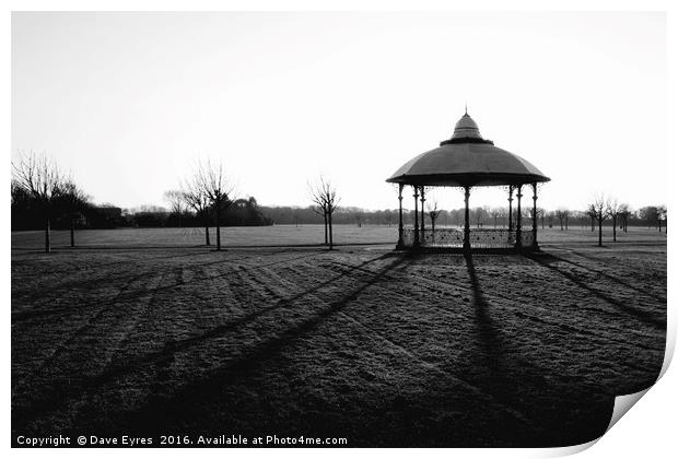 Bandstand Shadow Print by Dave Eyres
