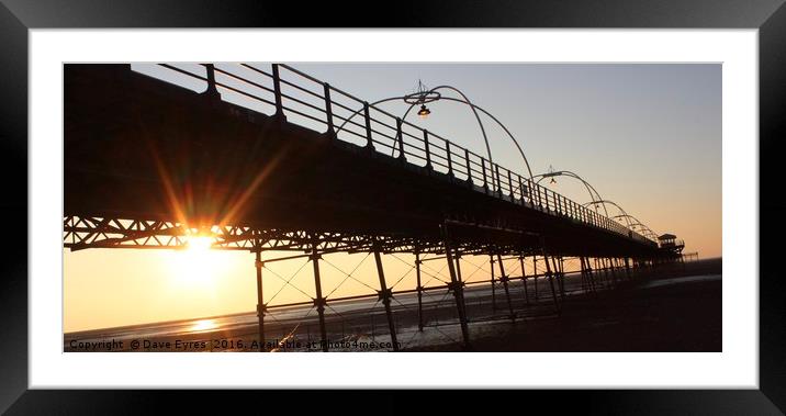 Southport Pier at Sunset Framed Mounted Print by Dave Eyres