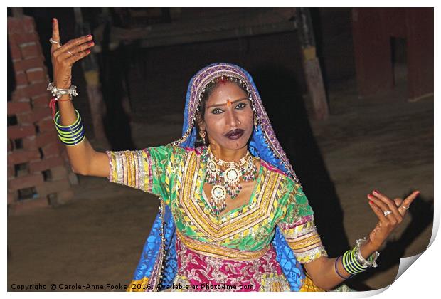 Portrait of a Dancer in Rajasthan, India Print by Carole-Anne Fooks