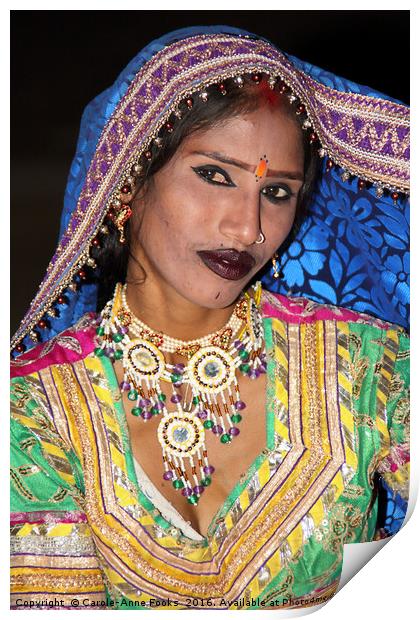 Portrait of a Dancer in Rajasthan, India Print by Carole-Anne Fooks