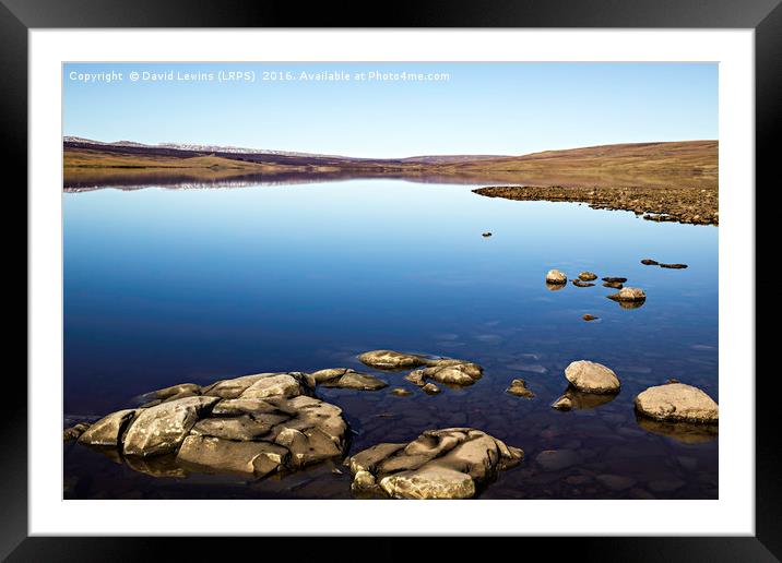 Cow Green Reservoir Framed Mounted Print by David Lewins (LRPS)