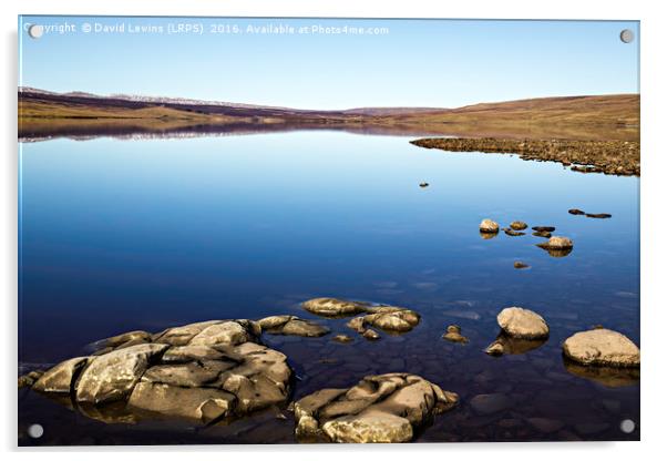 Cow Green Reservoir Acrylic by David Lewins (LRPS)