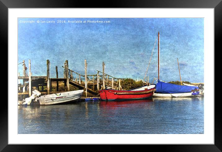The Moorings Framed Mounted Print by Ian Lewis