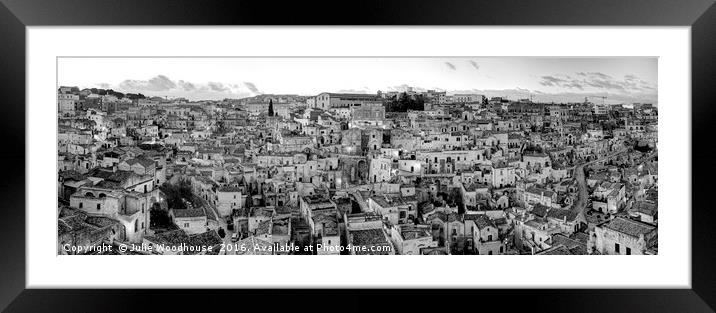 Matera Sassi Framed Mounted Print by Julie Woodhouse